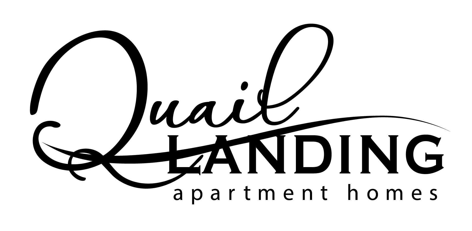 a logo for dual landing apartment homes